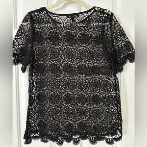 Banana Republic Black Lace Women Top